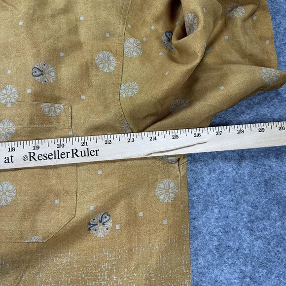 Vintage Territory Ahead Shirt Mens XL Brown Lyocell Hawaiian Button Front 90s - Picture 8 of 10